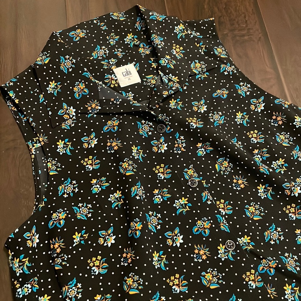 CAbi Whimsy Floral Blouse